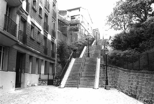 Les escaliers de la rue Stendhal