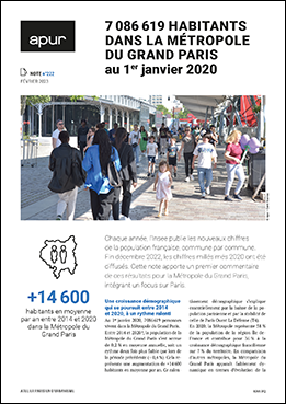 Couverture - 7 086 619 habitants dans la Métropole du Grand Paris au 1er janvier 2020 © Apur