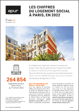 Couverture - Les chiffres du logement social à Paris, en 2022 © Apur