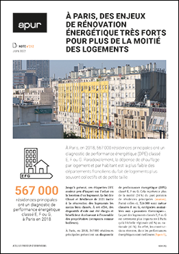 Couverture - Paris, des enjeux de rénovation énergétique très forts pour plus de la moitié des logements © Apur