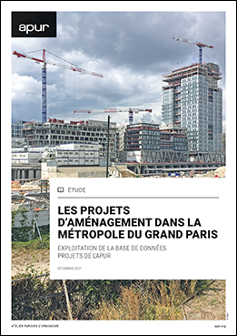 Couverture - Les projets d’aménagement dans la Métropole du Grand Paris - Exploitation de la base de données projets de l’Apur © Apur