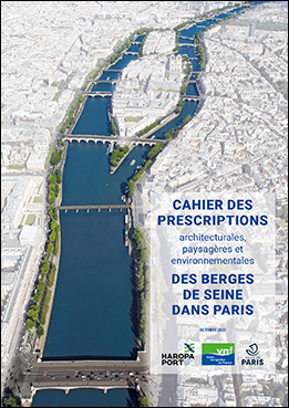 Couverture - Cahier des prescriptions architecturales, paysagères et environnementales des berges de seine dans Paris © Apur