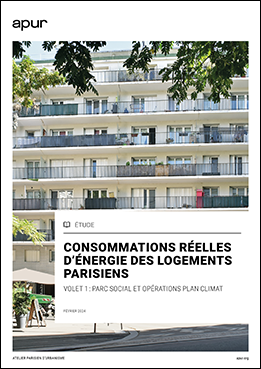 Couverture - Consommations réelles d’énergie des logements parisiens - Volet 1 : parc social et opérations plan climat © Apur