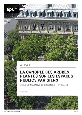 Couverture - La canopée des arbres plantés sur les espaces publics parisiens - Étude comparative de 8 essences principales
