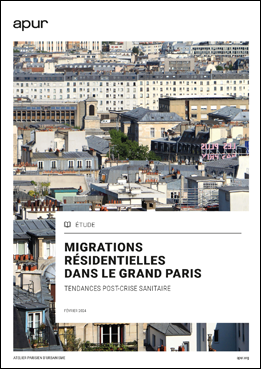 Couverture - Migrations résidentielles dans le Grand Paris - Tendances post-crise sanitaire © Apur