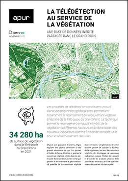Couverture - La télédétection au service de la végétation - Une base de données inédite partagée dans le Grand Paris © Apur