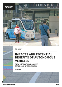 Couverture de l'étude Impacts and potential benefits of autonomous vehicles © Apur