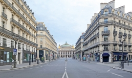 Avenue de l'Opéra durant le confinement © Apur - F.Mohrt