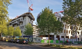 The Paris 3 Sorbonne-Nouvelle University building site in April 2018, avenue Saint-Mandé, Paris 12 © JC Bonijol