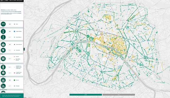 Atlas du mobilier urbain parisien © Apur