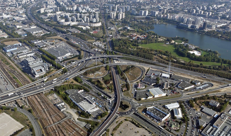 Vue aérienne du carrefour Pompadour © Ph.Guignard@air-images.net