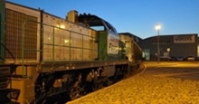Arrivée du convoi ferroviaire VFLI sur le site SAMADA Bercy