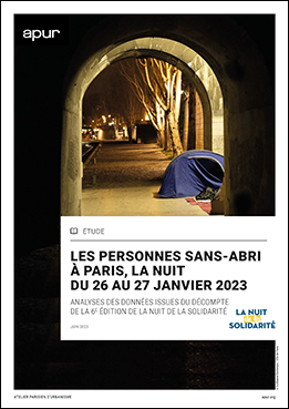 Couverture - Les personnes sans-abri à Paris, la nuit du 26 au 27 janvier 2023 © Apur