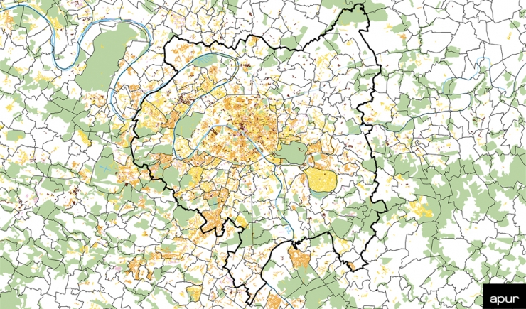 Les zones de circulation limitée à l'échelle de la métropole du Grand Paris © Apur