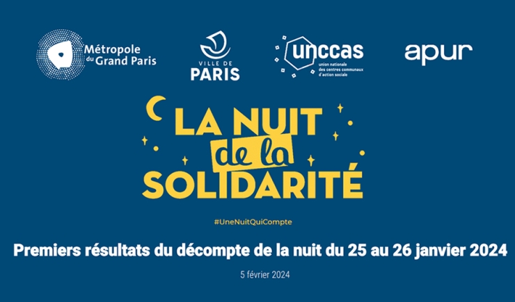 © Premiers résultats du décompte de la Nuit de la Solidarité du 25 au 26 janvier 2024 à Paris et dan
