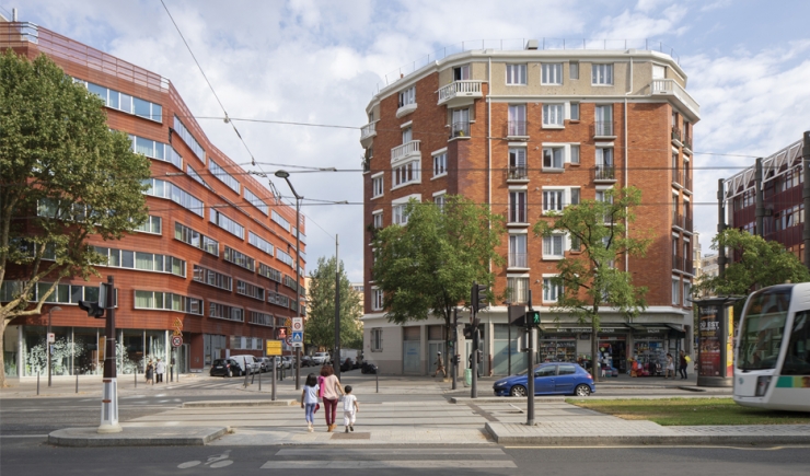 Boulevard Masséna : HBM et résidence sociale (13e arr.) © Apur - Arnauld Duboys Fresney