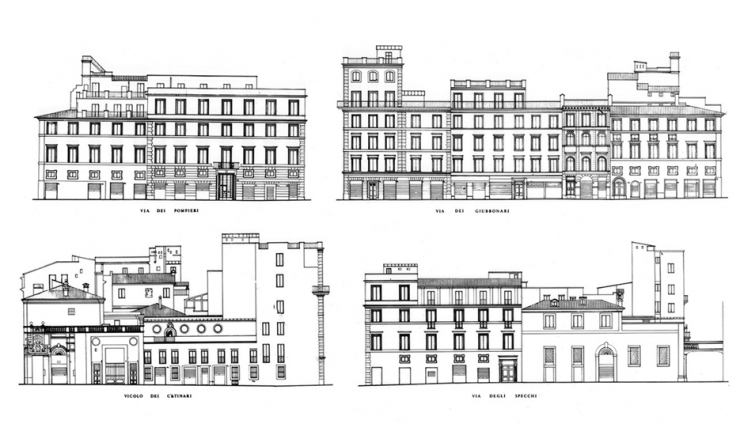 Rome - Exemples de façades © Apur