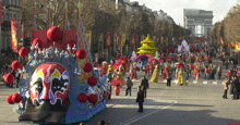 Nouvel an chinois 24 janvier 2004 défilé sur les Champs-Elysées