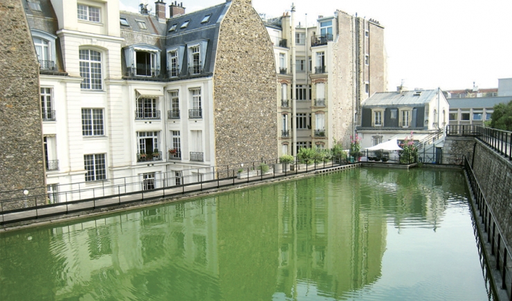 Vue du réservoir d'eau non potable de Passy à Paris © Apur