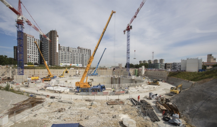 View of a building site in one of the future GPE stations © Société du Grand Paris / David Delaporte