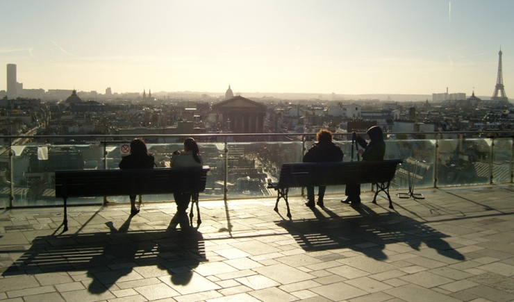Panorama de Paris vu depuis le toit terrasse du Printemps Haussmann © LAA