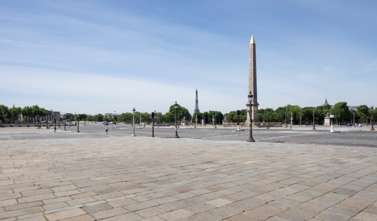 Place de la Concorde during the first lockdown © Apur - Arnauld Duboys Fresney