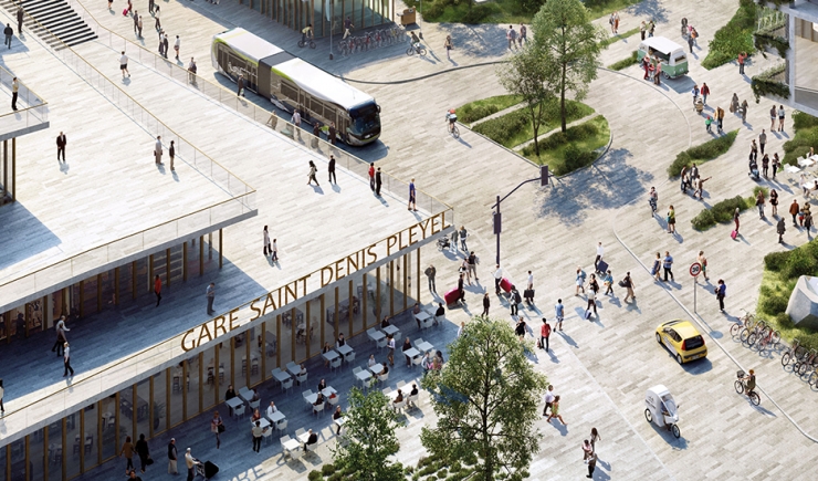 Future station at Saint Denis Pleyel