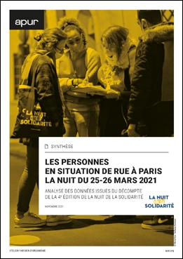 Couverture - Synthèse - Les personnes en situation de rue à Paris la nuit du 25-26 mars 2021 © Apur