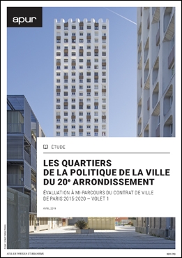 couverture – Les quartiers de la politique de la ville du 20e arrondissement © Apur